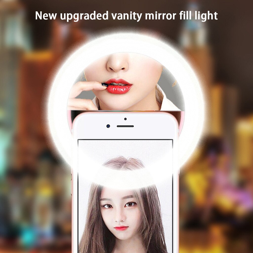 Camera lens Makeup Mirror Light Online Live Selfie Shot LED Flash Rechargeable Clip Mini Fill-in Light Makeup miroir spiegel