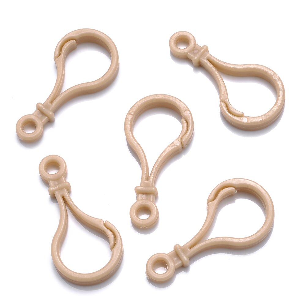 30 sztuk/partia Multicolor plastikowe zapięciem Lobster haki dla DIY ocena biżuteria dokonywanie brelok zapięcie akcesoria dostarcza 25*48mm: khaki