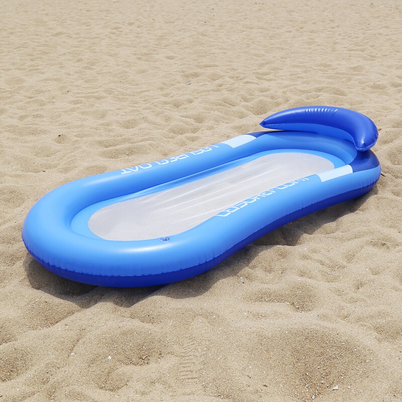 160cm kæmpe vand hængekøje oppustelig pool flyder voksne kvinder mænd mesh svømmering strand liggestol vandlegetøj flydende luftmadras