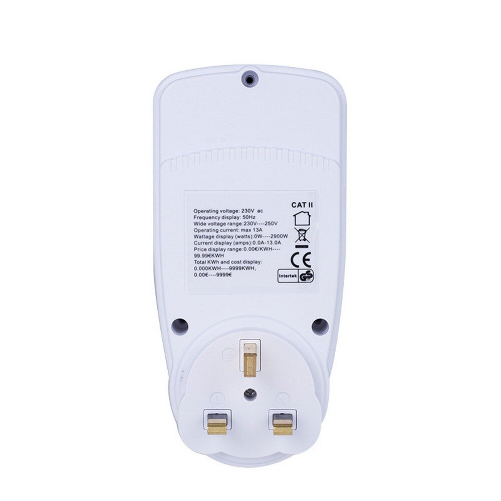 LCD Energy Meter Wattmeter Measuring Outlet Power Meters Digital Wattage EU French Power Analyzer Electricity Kwh Power Meter