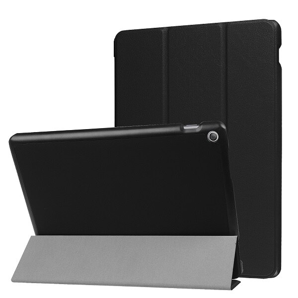 Leren hoes voor asus zenpad 10 z301 mlf  z301ml z301 10.1 " tablet (release) met driehoekige standaard magnetische hoes: Zwart