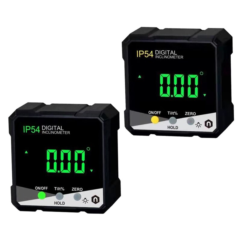 Digital Electronic Level &amp; Angle Gauge Angle Finder 4x90° Four Sides Magnets for Carpentry Building Automobile Masonry