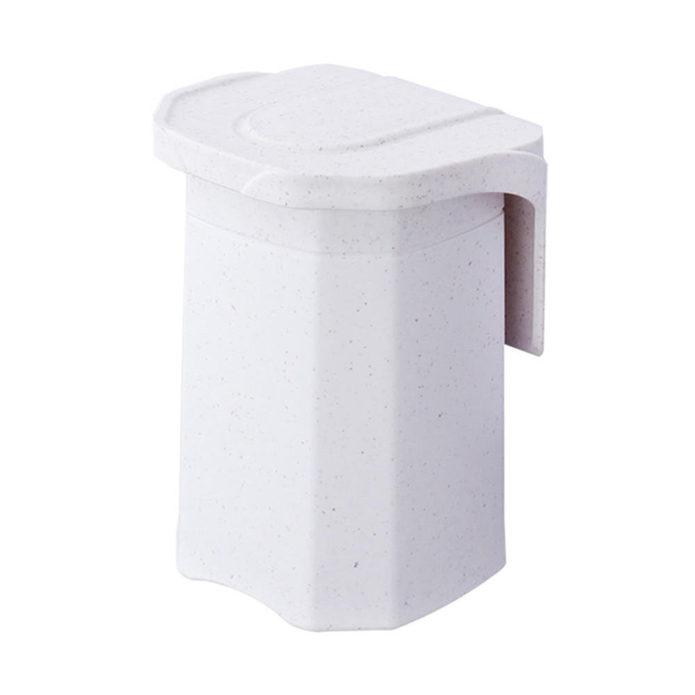 Badrumsglas magnetisk tandborstmugg väggmonterad badrumsgurgla tvättmugg anti-damm dricksmugg badrumstillbehör: W