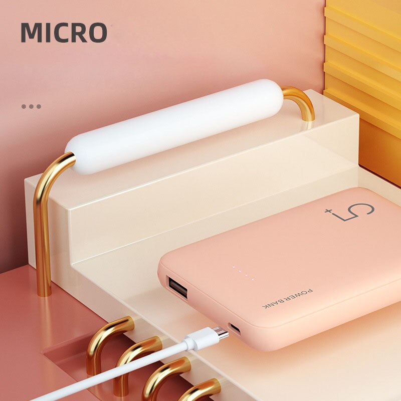 Caricabatterie portatile 5000mAh mini caricabatterie esterno 2.1A caricabatterie rapido per telefono Poverbank per telefono cellulare intelligente