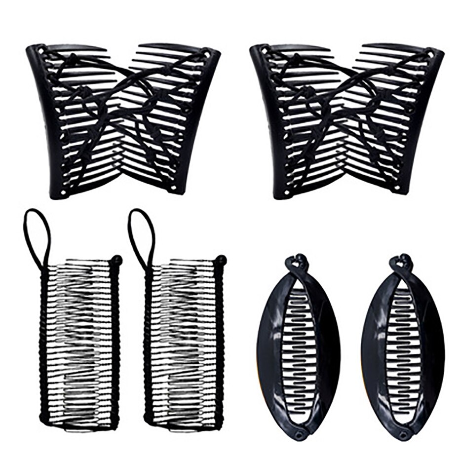 Pince à cheveux banane Vintage, ensemble de pinces à poisson pour filles, Barrettes à griffes de couleur unie, accessoires pour cheveux pour femmes, pince de support queue de cheval