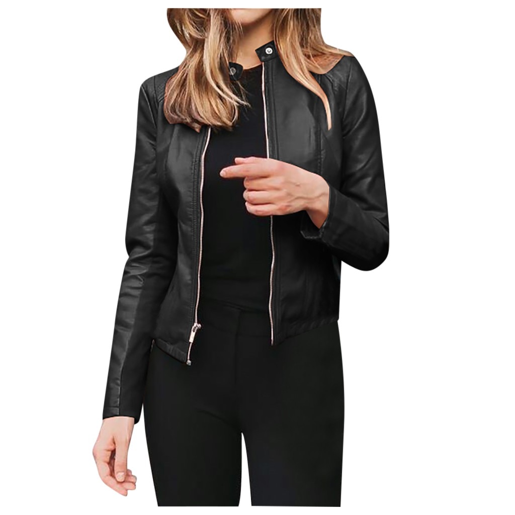 Women Blazer Formal zipper Jacket Women Long Sleeve Open Front Short Cardigan Casual Suit Blazer Coat Top#G40