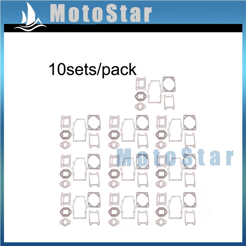 Kit de juntas de motor de Minimoto chino, para Mini Moto de 2 tiempos, 47cc, 49cc, Dirt Pocket Bike, Baby Crosser, ATV, Quad de 4 ruedas: 10sets