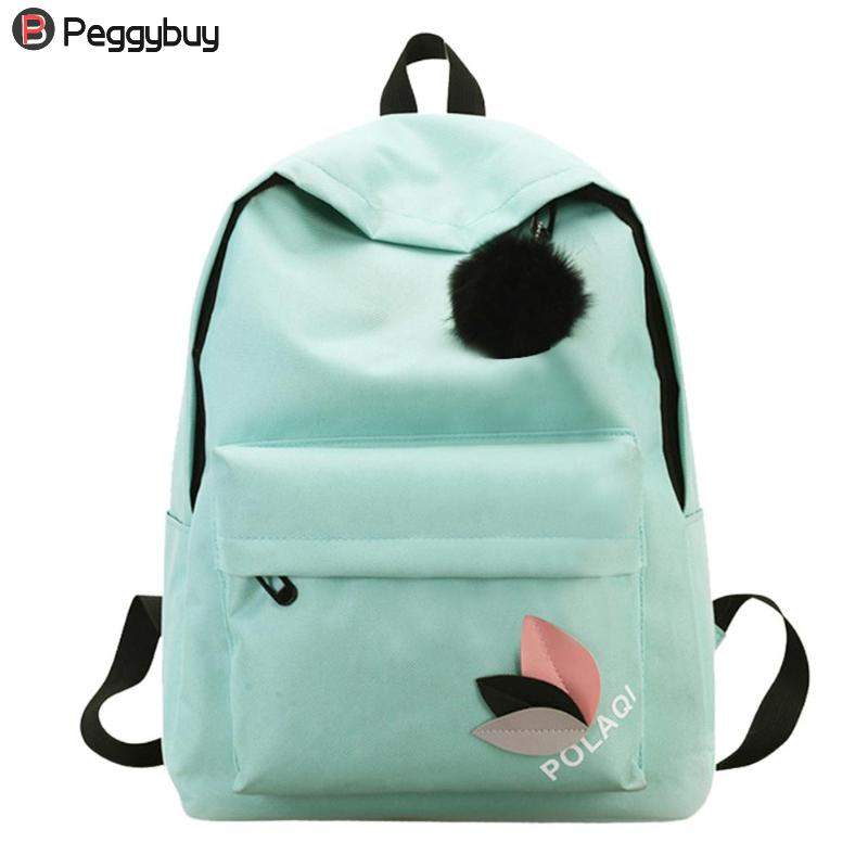Women Canvas Backpacks Ladies Shoulder School Bag Backpack Rucksack for Girls Travel Bag Bolsas Mochilas Sac A Dos: Green