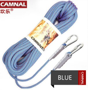 CAMNAL Outdoor 12mm climbing rope rappelling rope lifesaving rope escape rope climbing equipment 10M: blue