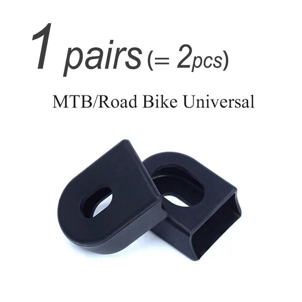 RISK 2/4pcs Silicone Bicycle Crank Protector Cover MTB Road Bike Universal Crankset Arm Protective Case Cap Sleeves: WHITE