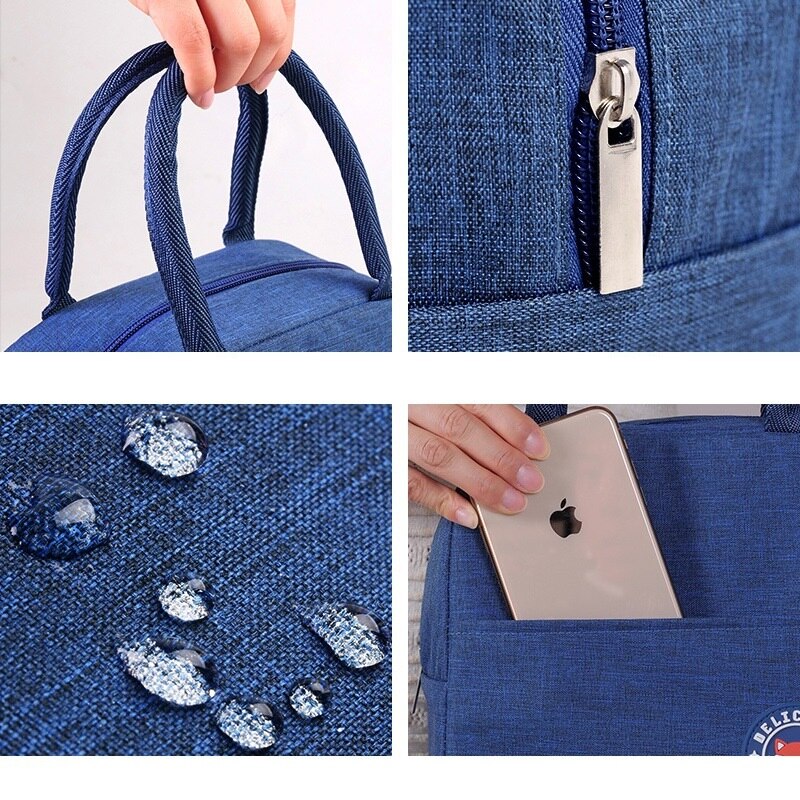 Japanese Fox Printing Portable Lunch Bags Waterproof Oxford Women Student Thermo Food Bags Office School Picnic Cooler Bag Bolso