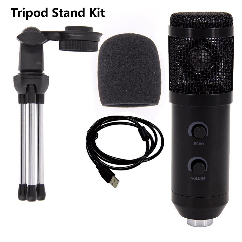 Darmowa wysyłka, MADON BM-800 USB profesjonalny kondensator dźwięku nagrywania studyjnego mikrofon na PC i legtop: czarny statyw