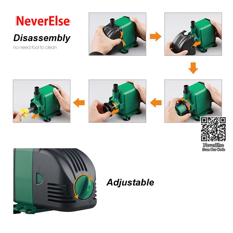 Aquarium Water Pump adjust change Water Output Volume,Fish Tank Aquarium Pump to circulate water for fish aquatic coral reef