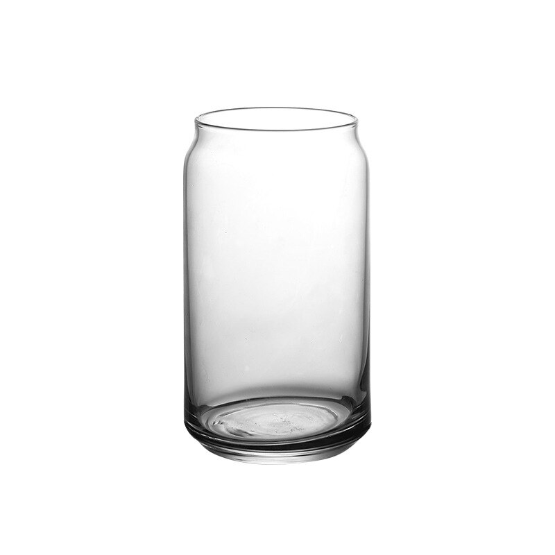 Vaso de vidrio con forma de lata para té, zumo, leche, café, 400/570ml, Juego de vasos de alta borosilicato, 2/3/4 piezas