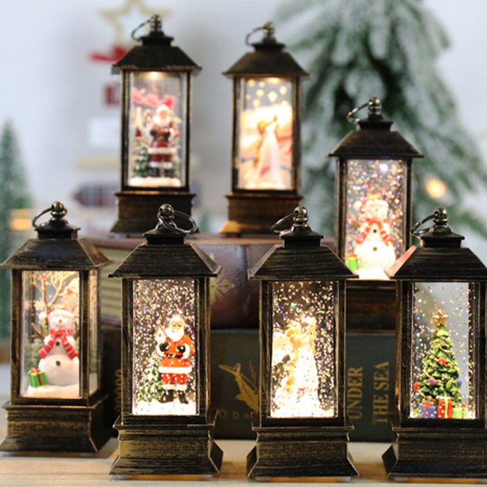 Weihnachten Laterne Licht Weihnachten Dekorationen Für Haus Laterne LED Kerze Licht Kerzen Xmass Baum Ornamente Kerst Neue Jahr