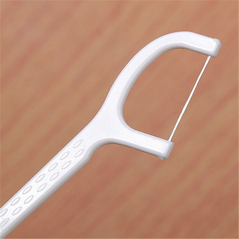 50pcs Dental Floss L Shape Push-Pull Interdental Brush Teeth Stick Toothpicks tooth thread Clean Between Teeth Floss Brushes