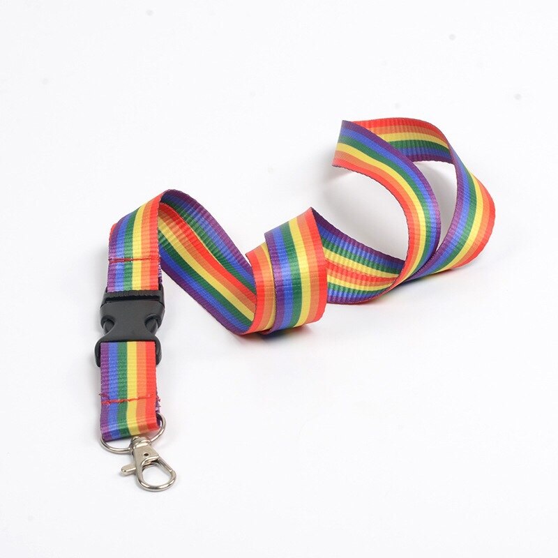 Regenboog Mobiele Telefoon Bandjes Hals Lanyards Voor Sleutels Id Kaart Mobiele Telefoon Usb Houder Hang Touw Singels