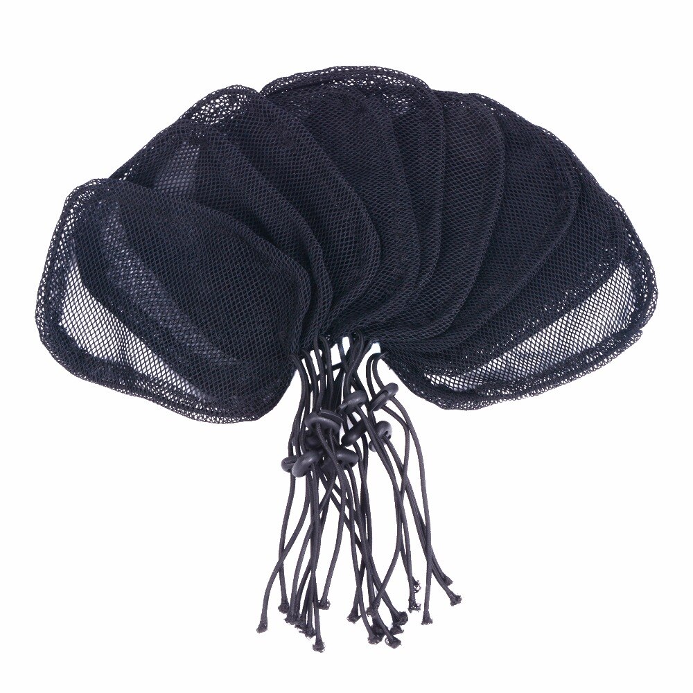 13cm*9.5cm material för bulltillverkning 1 st/lot hästsvanstillverkningsnät elastiskt hårnät med guleless hårnät peruk liner