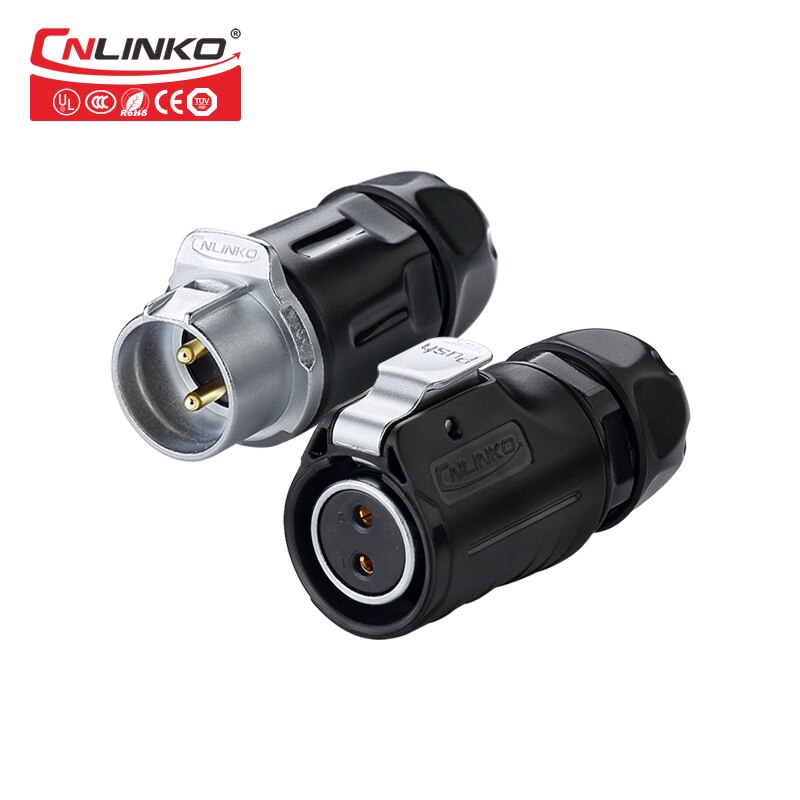 Cnlinko Fabriek Stekkers Sockets Power Connector IP67 Waterdicht 2 Pin Connector Voor Zonnestelsel