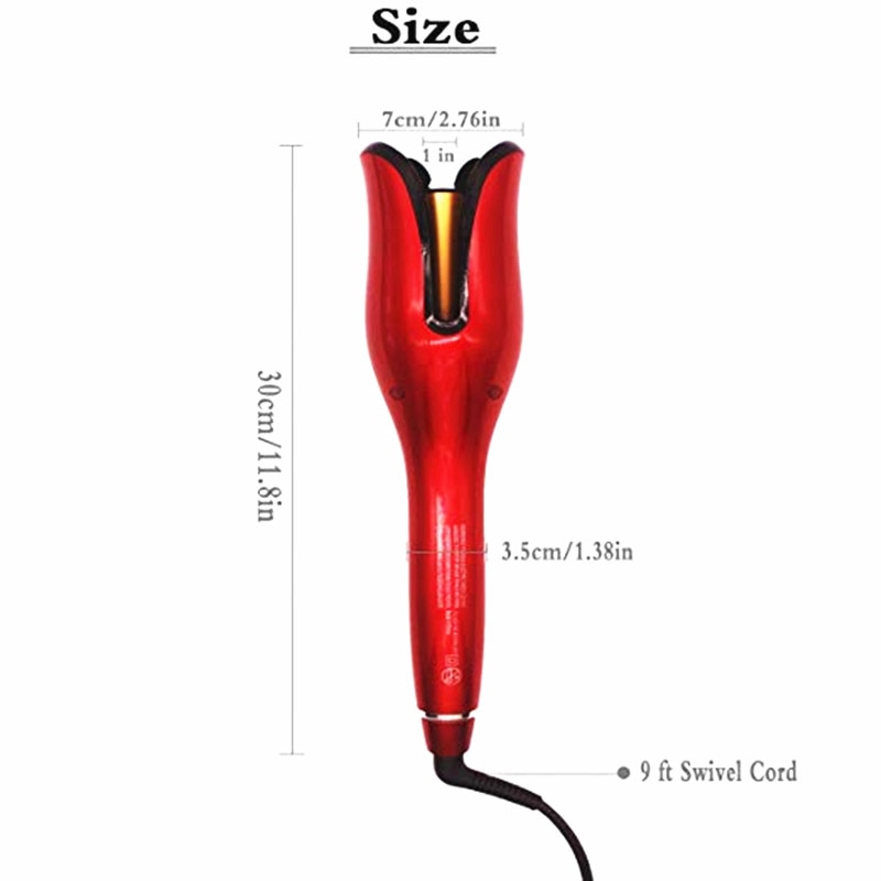 Automatische haarkrultang air spin & n curl 1 inch keramische roterende krultang voor alle haartypes met haarclips reinigingstool