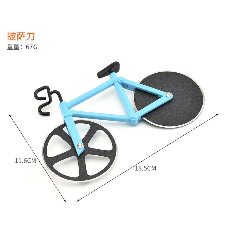 Edelstahl Pizza Messer Zwei-Rad Fahrrad bilden Pizza Schneiden Messer Pizza Werkzeug Fahrrad Runde Pizza Cutter Messer