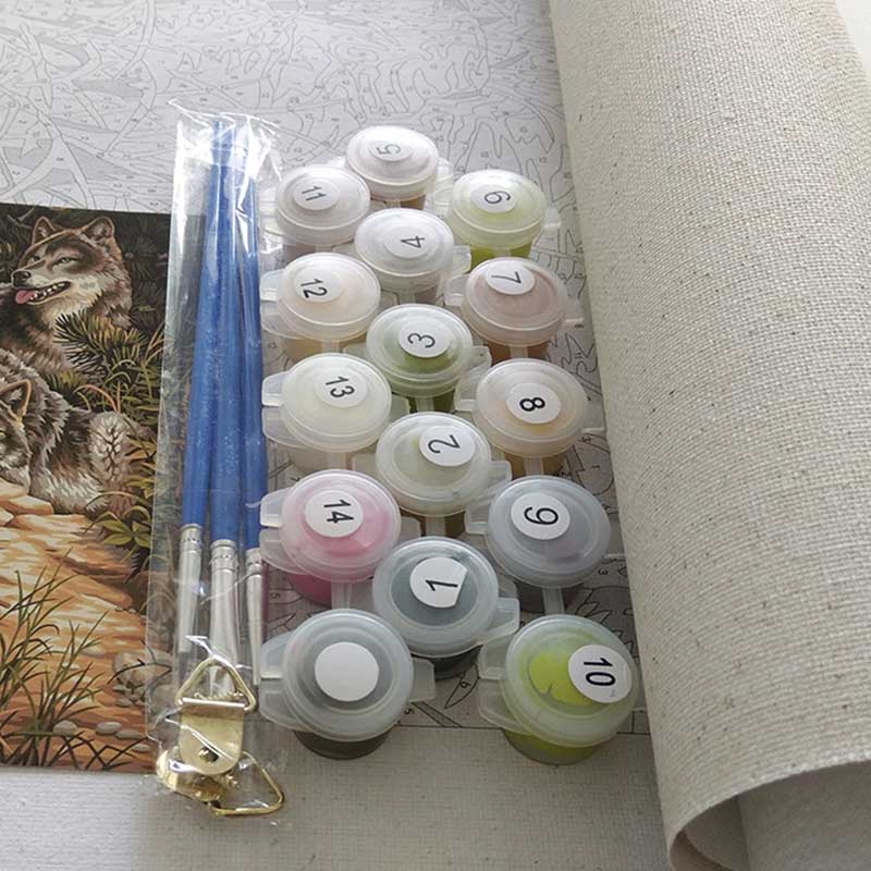 Diy Oil Paint By Number Kit,Painting Paintworks Sunset Wave Seascape Drawing With BrushesChristmas Decor Decorations