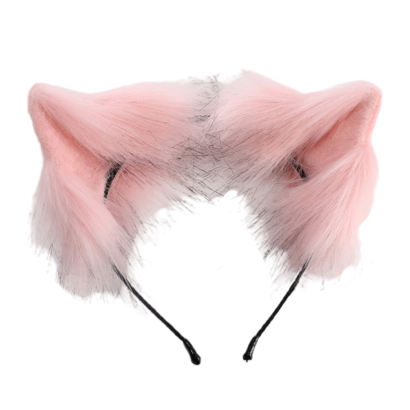 Lolita – tête de Cosplay gothique en peluche avec oreilles de chat pour décoration de fête d&#39;halloween: 14