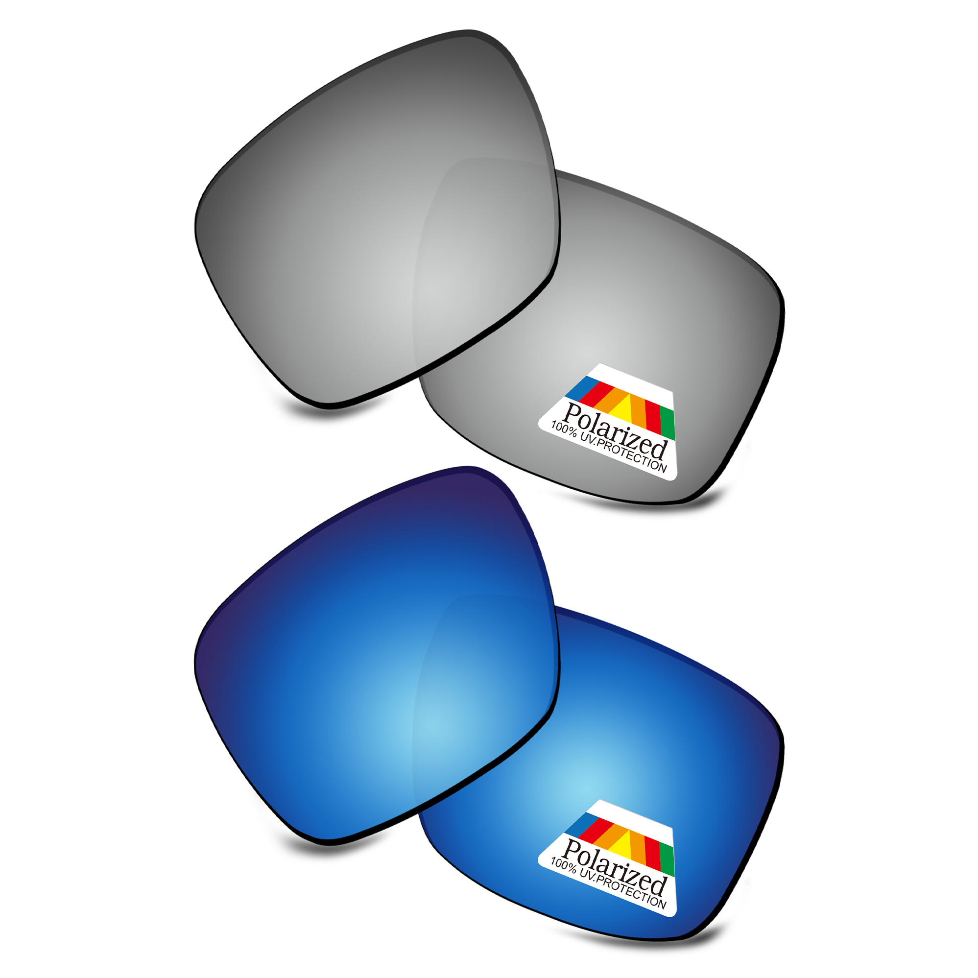 Lentes de repuesto polarizadas Bwake para gafas de sol Oakley Jupiter Squared OO9135,Jupiter Carbon OO9220 - 56 mm: Transparente