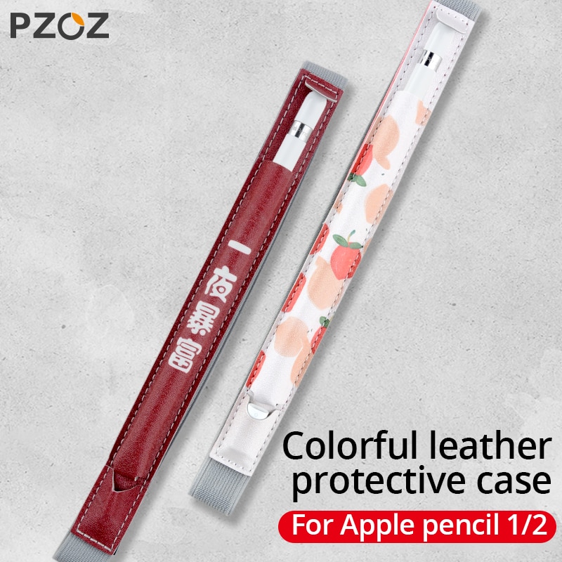 Pzoz Voor Apple Etui 1 2 Cover Leather Draagbare Universele Kleurrijke Voor Ipad Etui Tablet Potlood Houder