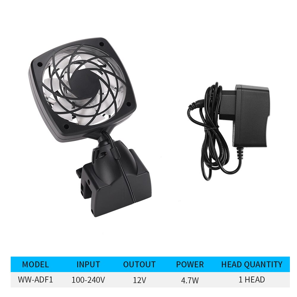 Aquarium Fish Tank Cooling Fan System Coral Tank Water Temperature Reduce Marine Aquarium Cooler 100V~240V: 1 / US adapter