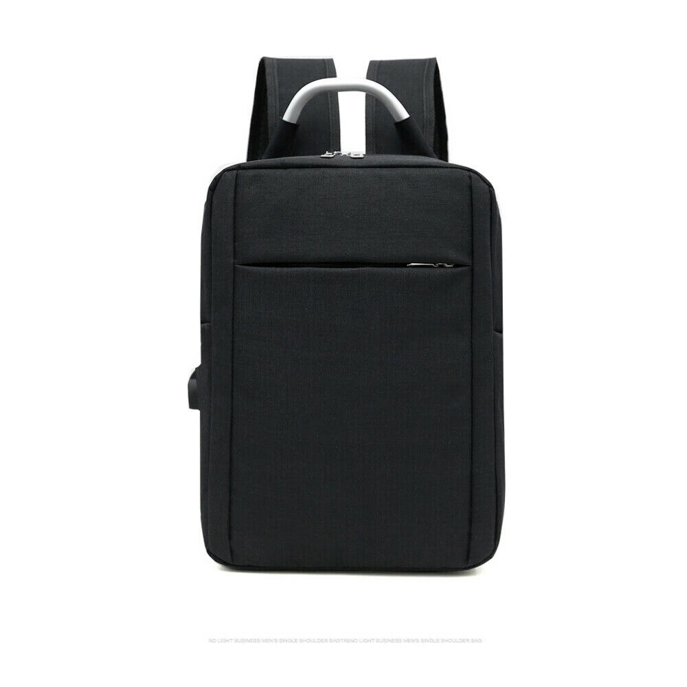 Anti-Diefstal Mannen Vrouwen Laptop Notebook Rugzak + Usb Opladen Business Schooltas Outdoor Reistas Oxford Waterdicht: Black