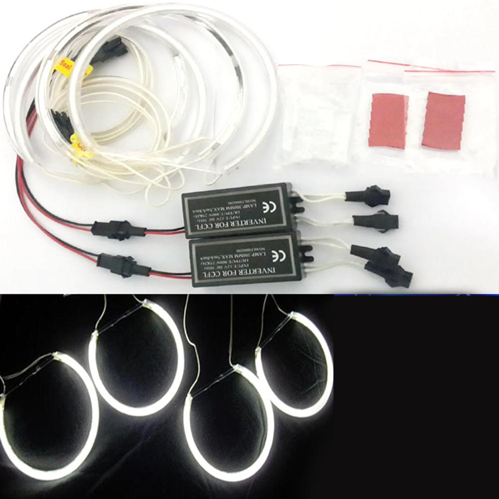 4 pièces blanc phare CCFL LED ange yeux Kit Halo anneau DRL clignotant CCFL phare lampe pour BMW E36 E46 E39 E38: Default Title