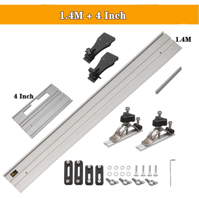 1.4M Circular Saw Guide Rail Set Track Saws Aluminum Guided Rails 2 Clamps Tracksaw Tools