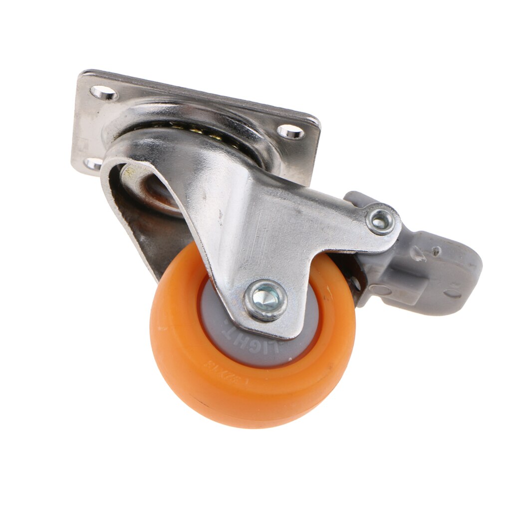1.25 "Caster Räder Swivel W/Bremse Rollen Auf Polyurethan Räder