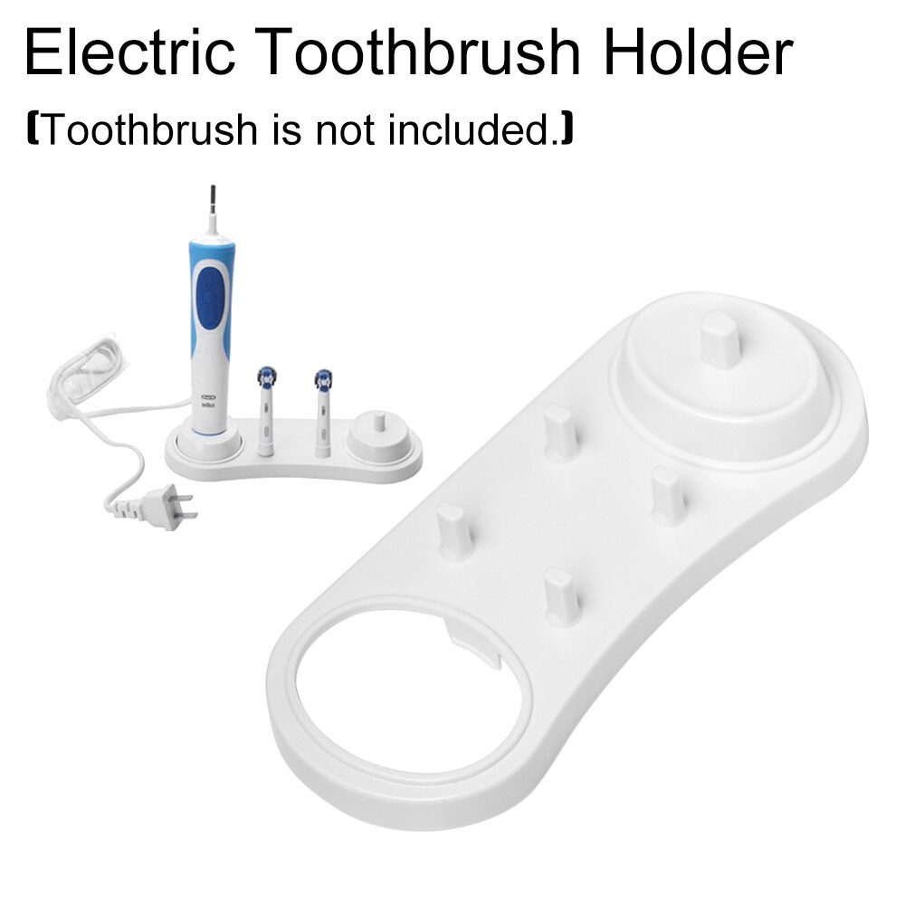 1 stk sporløst stativ til badeværelsetandbørsteorganisator vægmonteret elektrisk tandbørsteholder pladsbesparende: B