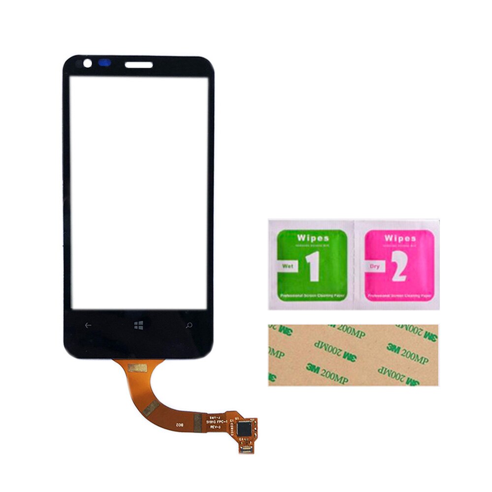 Mobile Touch Screen Glass For Nokia Lumia 620 N620 Digitizer Touch Panel Front Glass Lens Sensor Repair Parts Tools 3M Glue