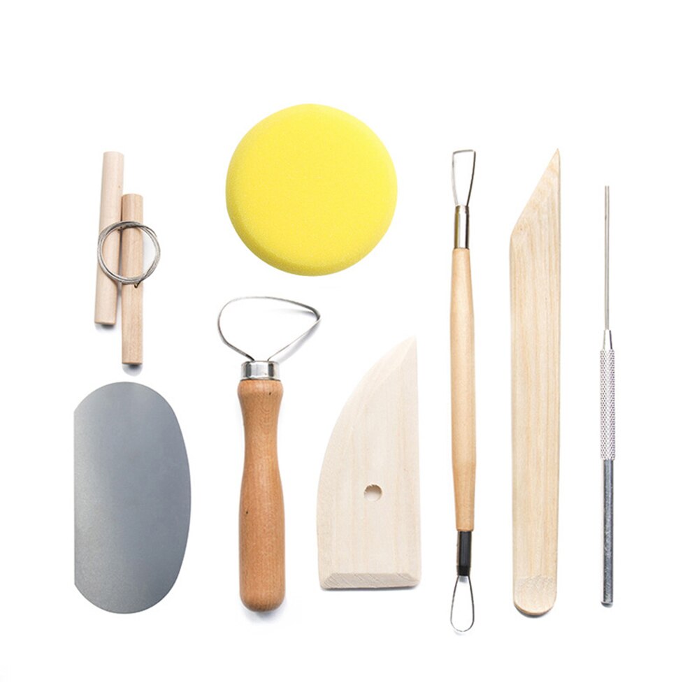 38pcs DIY Polymer Clay Tools Set Clay Indentation Carving Knife Kit Stone Plastic Auxiliary Tool for Pottery Modeling