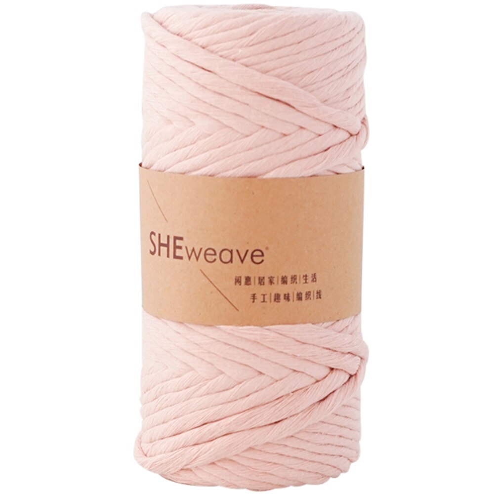 Single Strand Macrame Cord, Macrame rope 4mm×50m(54yd) Colorful Cotton Cord for Macrame supplies,Wall Hanging: Pink