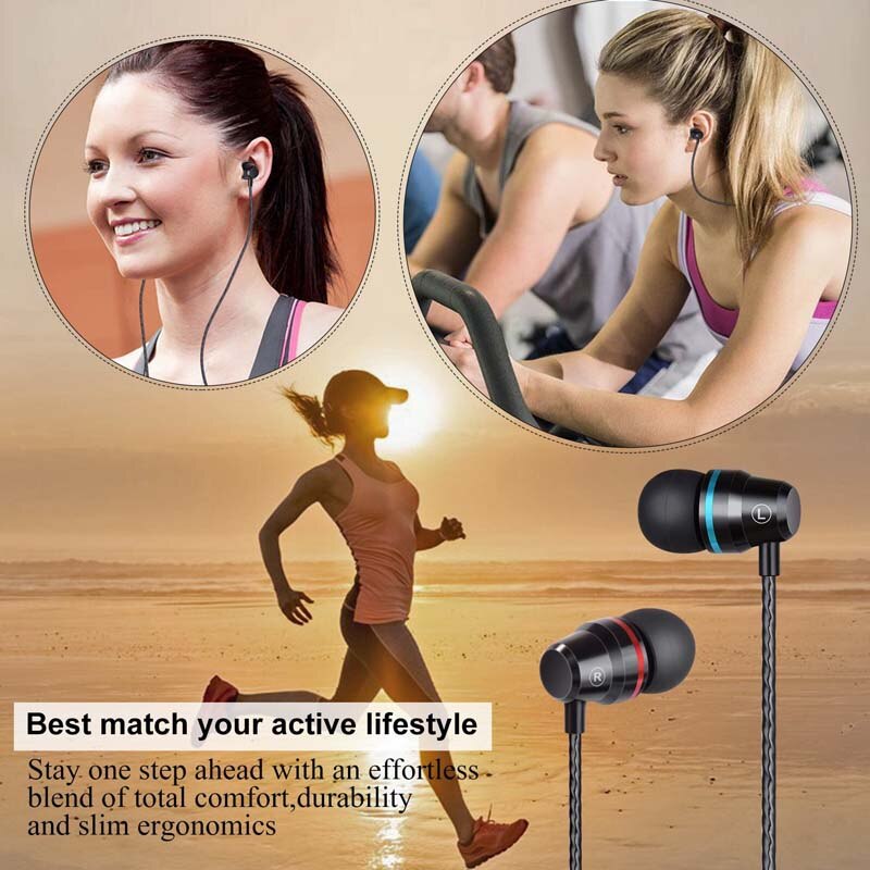 Duszake in-ear telefoon oordopjes koptelefoon met microfoon voor xiaomi telefoon oordopjes koptelefoon bedrade oordopjes voor telefoon sport