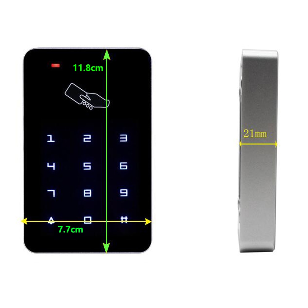 125 khz rfid adgangskontrol tastaturlæser adgangssystem digital rfid tastatur dør elektrisk låseåbner rfid kortlæser 1000 brugere