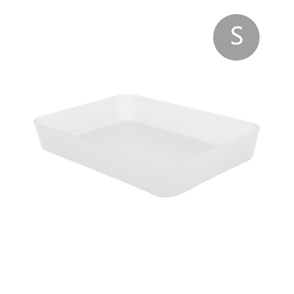 Verstelbare lade keuken bestek verdeler make-up opbergdoos thuis organizer thuis opslag organisatie rekken lade box: Wit s