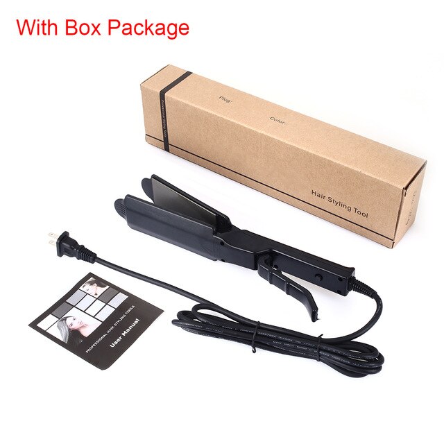 lisseur Hair straightener flat iron ion straight hair iron ceramic heating hair salon negative ion hair straightener prostownica: with box / US