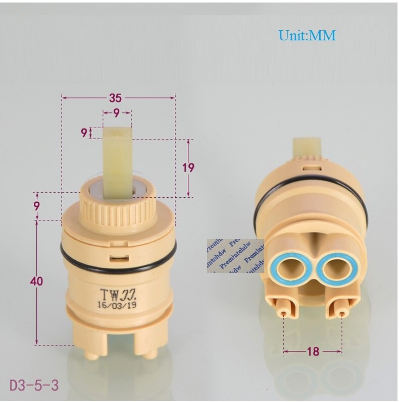 25MM 35MM 45MM robinet Valve cartouche remplacement froid mélangeur pieds hauts: D3-5-3