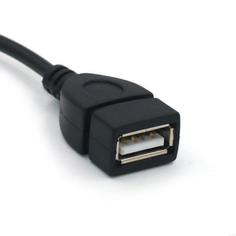 H7BD Portable-kabelplug mannelijk naar USB 2.0 Vrouwelijke OTG-adapterconverterkabel 8-inch