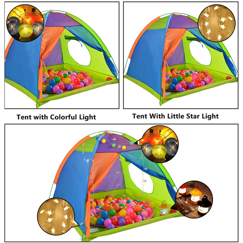 Bærbar børnetelt wigwam store børn camping telte tipi baby udendørs vandtæt legetent lille hus tipi til børn