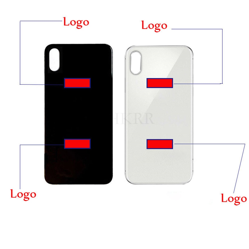 Dla iPhone 8 8plus X XS XR Big Hole szklany korpus powrót obudowa szklana obudowa pokrywa baterii tylne drzwi obudowy telefonu obudowa tylna pokrywa