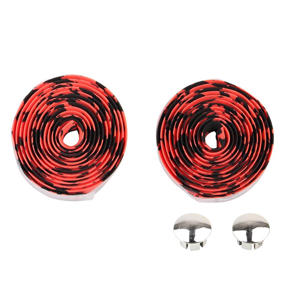 1 paar Fietsstuur Tape Spons Kleur voor Anti-slip en Schokabsorptie Fiets Road Stuur Cover Fiets gereedschap & cx: Red