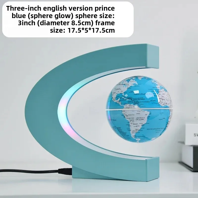 Bola de levitación magnética creativa, único de escritorio, oficina, empresa, evento, pieza de decoración transfronteriza, equipo educativo: Azul lago