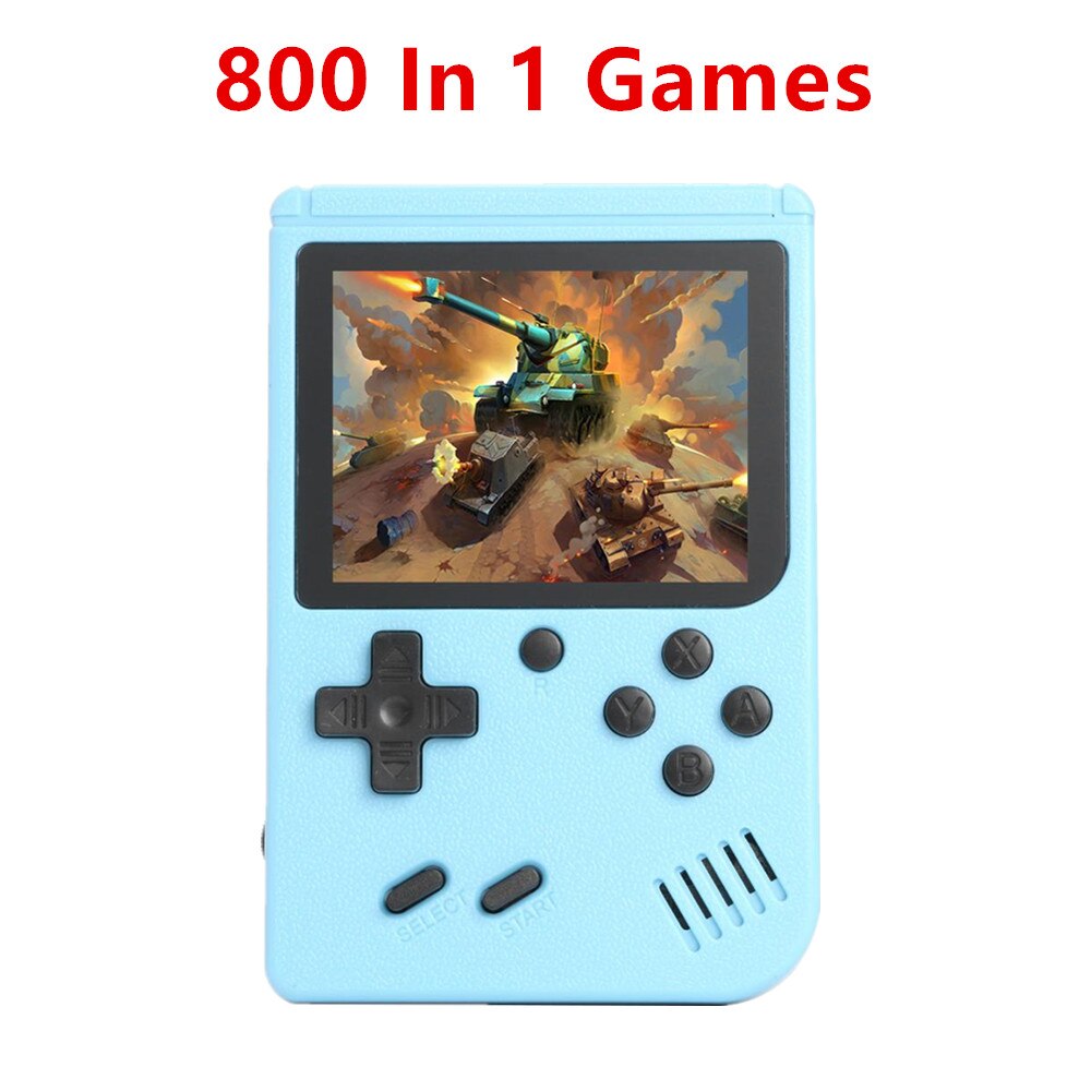 800 In 1 MINI giochi giocatori di giochi portatili Console Video retrò portatile ragazzo 8 Bit schermo LCD a colori da 3.0 pollici Gameboy: 800 blue