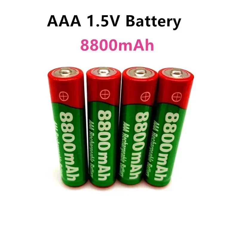Batería recargable alcalina para luz led de juguete, pila recargable de V, AAA, 1,5 mah, 8800 V, + envío gratis,